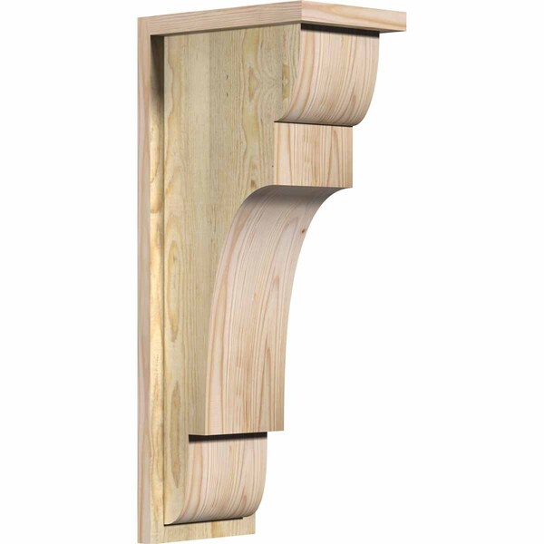 Ekena Millwork New Brighton Rough Sawn Corbel w/Backplate, Douglas Fir, 8"W x 12"D x 28"H COR08X12X28NEB01RDF - main